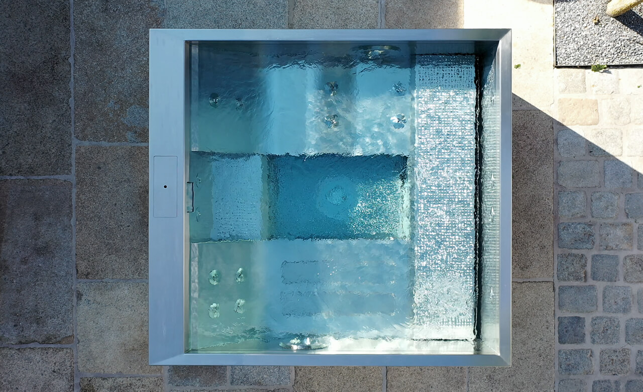 aufstell whirlpool aus edelstahl