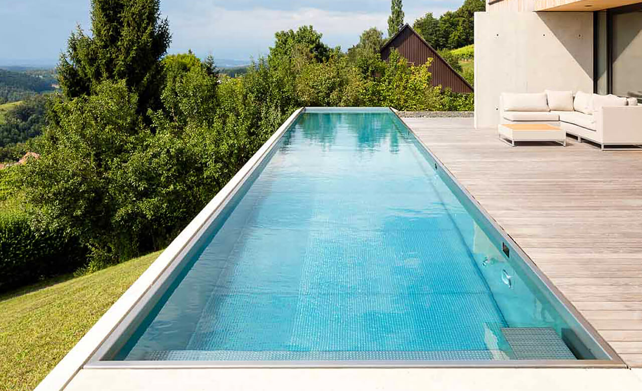 skimmerpool aus edelstahl